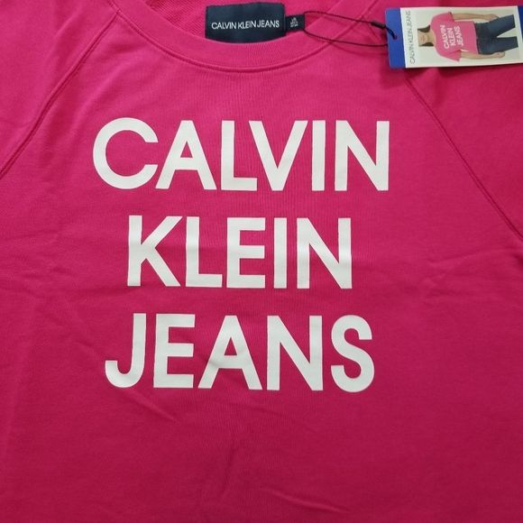 NEW Calvin Klein Monogram Logo Short Sleeve Top - Picture 6 of 9